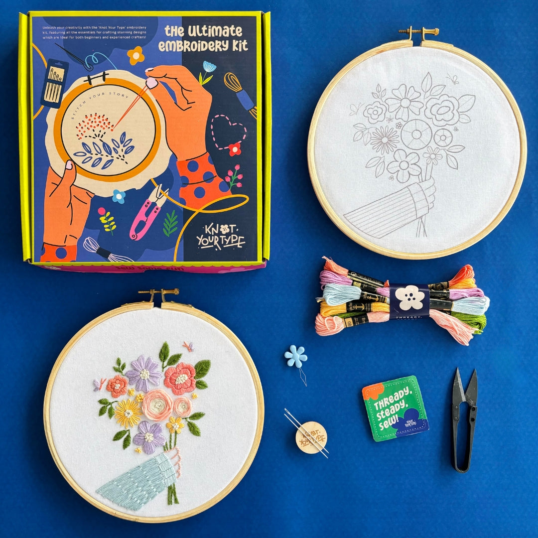 Floral Bouquet DIY Embroidery Kit