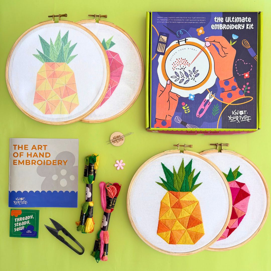 Fruity - Stitch By Colours - DIY Embroidery Kit - Bundle Of 2