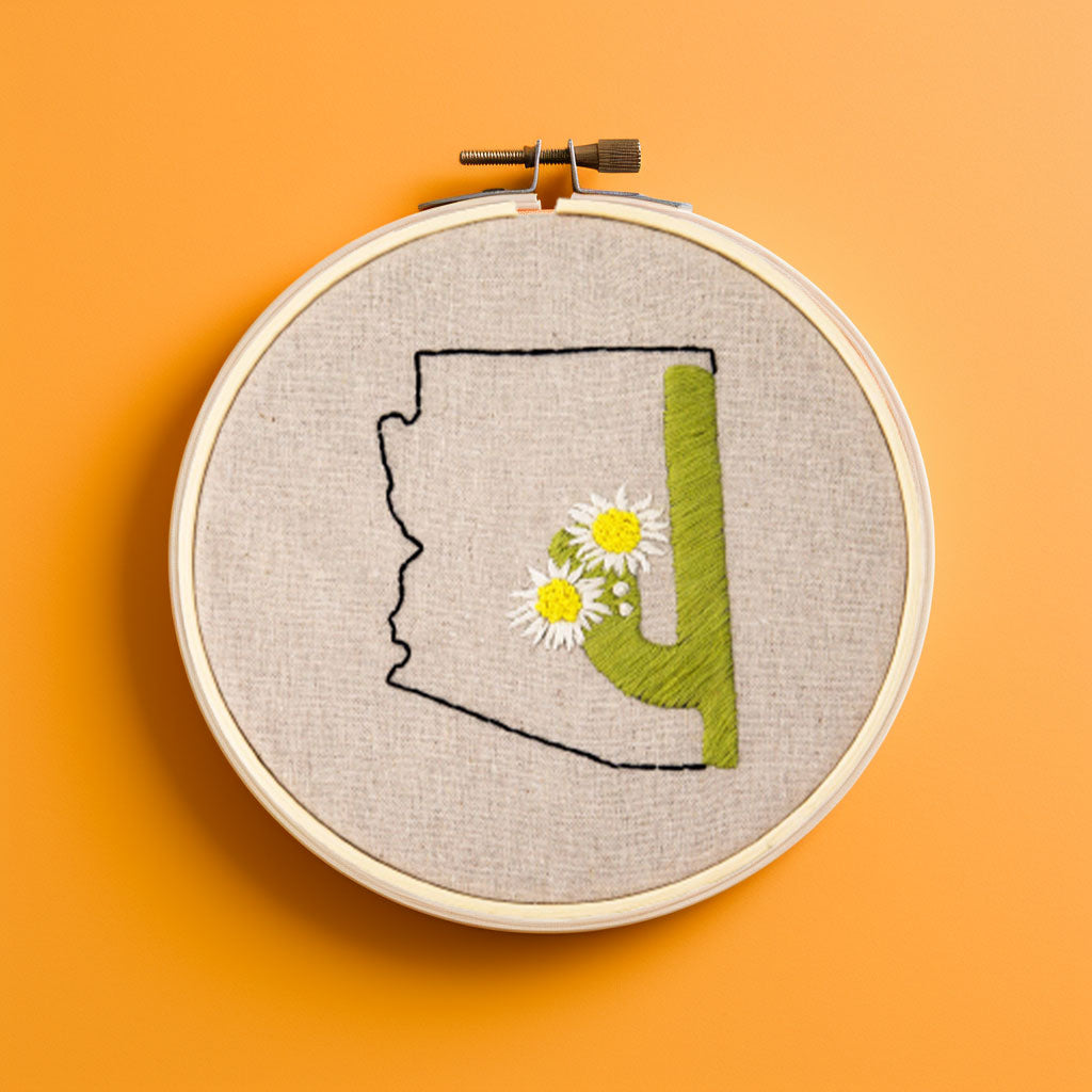 Floral State Map DIY Kit