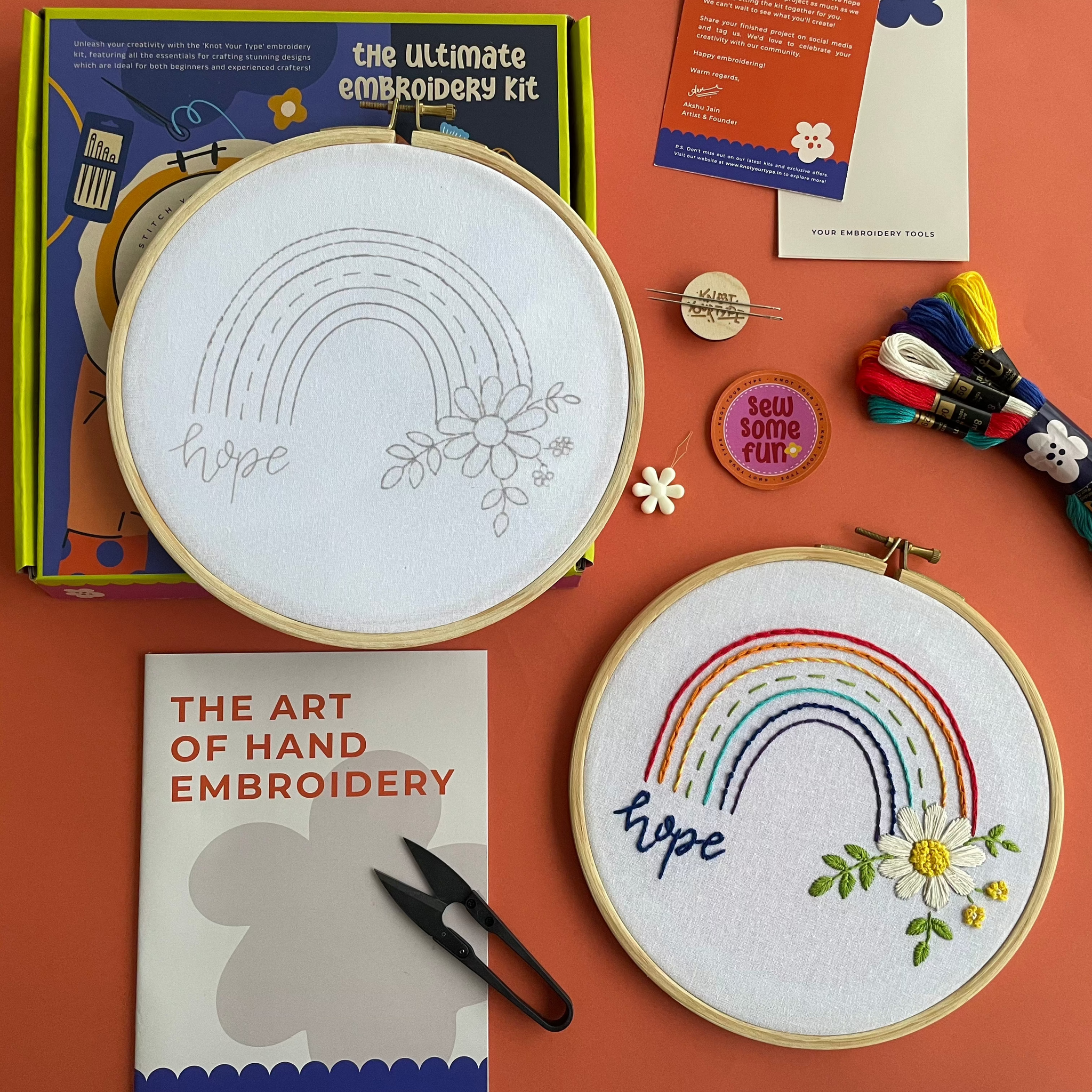 Rainbow DIY Embroidery Kit