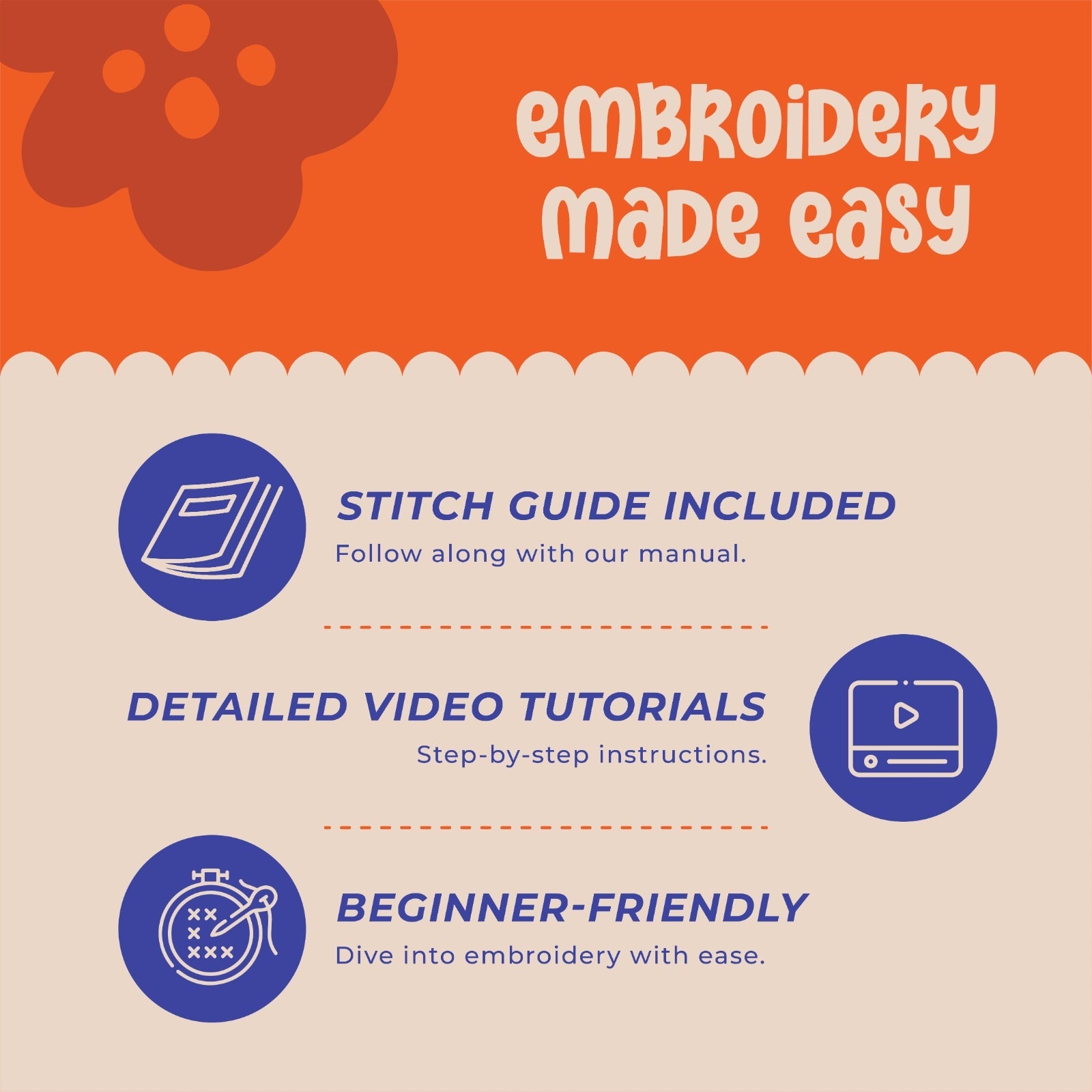 Beginner's Friendly DIY Embroidery Learning Kit - Love