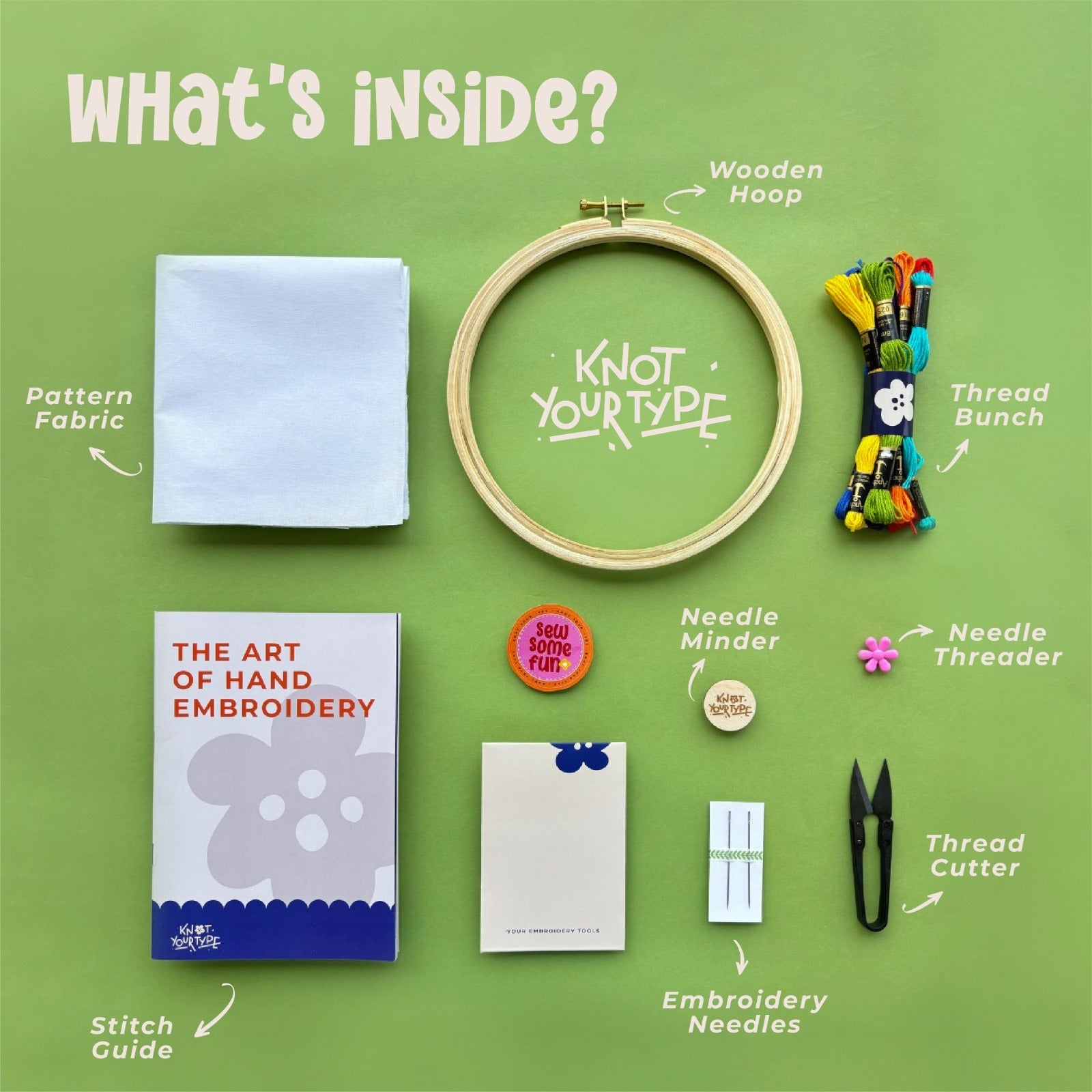Beginner's Friendly DIY Embroidery Learning Kit - Love