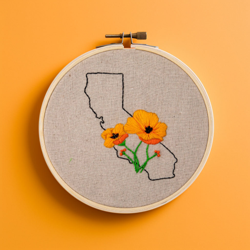 Floral State Map DIY Kit